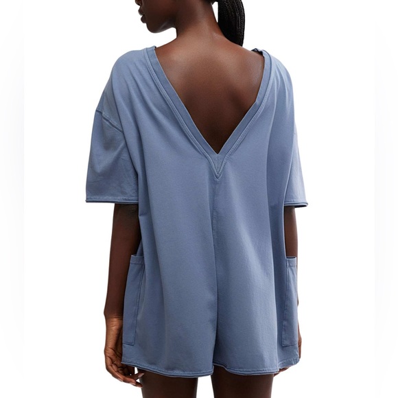 NWT free people movement Blue Casual romper - Picture 5 of 9